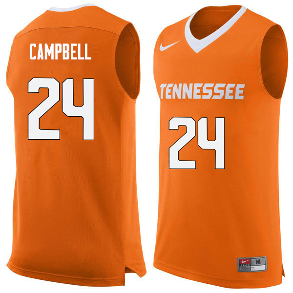 Men #24 Lucas Campbell Tennessee Volunteers College Basketball Jerseys Sale-Orange